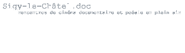 festival du documentaire en plein air